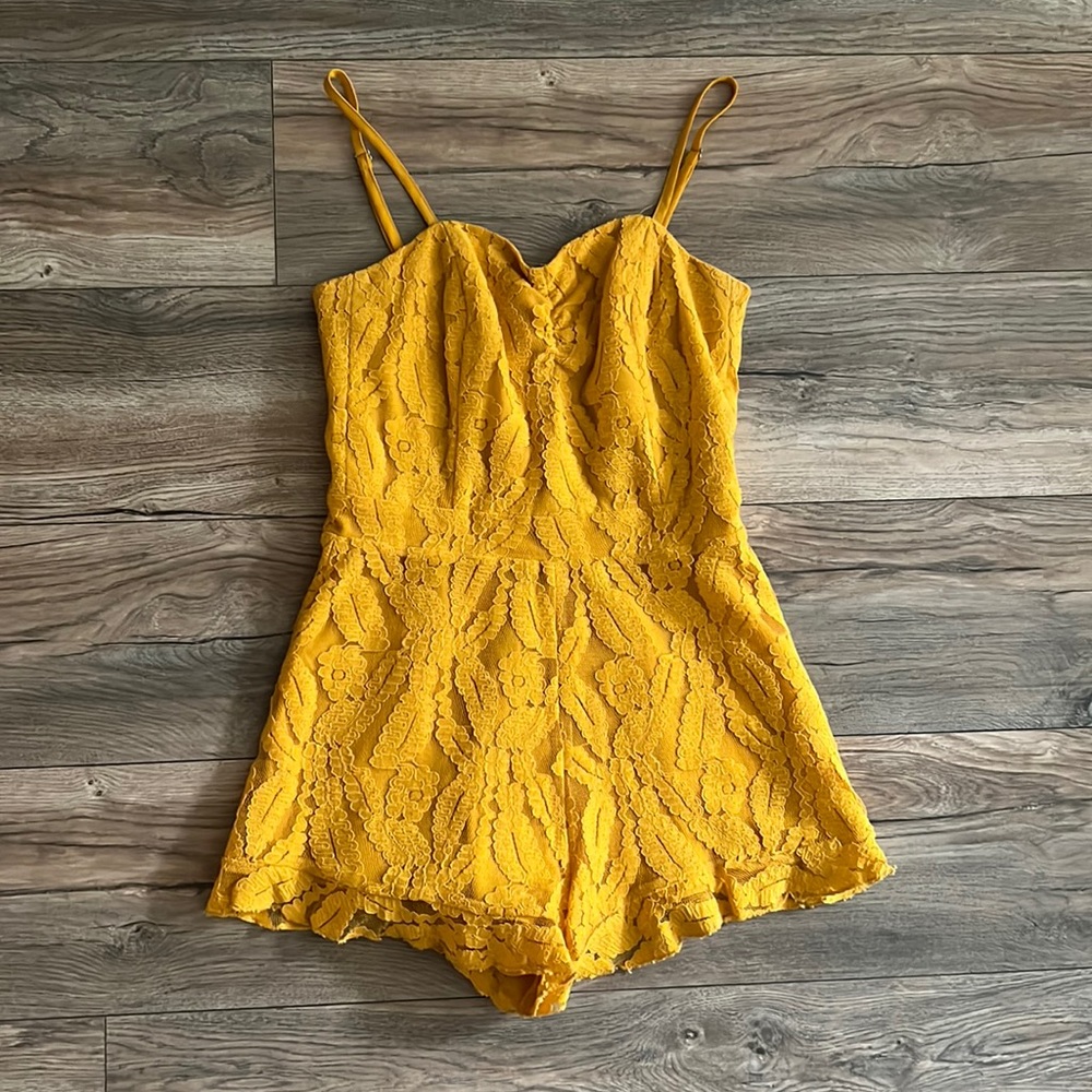 Revolve Mustard Yellow Romper